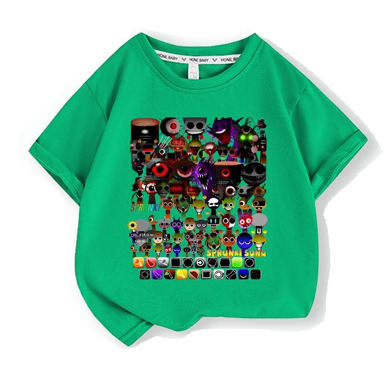 スプランキー sprunki 子供服 半袖Tシャツ 通気性 肌着 柔らかい 100%綿 丸首 男の子 女の子 子ども服 小学生 トップス |  | 11