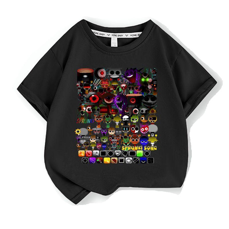 スプランキー sprunki 子供服 半袖Tシャツ 通気性 肌着 柔らかい 100%綿 丸首 男の子 女の子 子ども服 小学生 トップス |  | 03