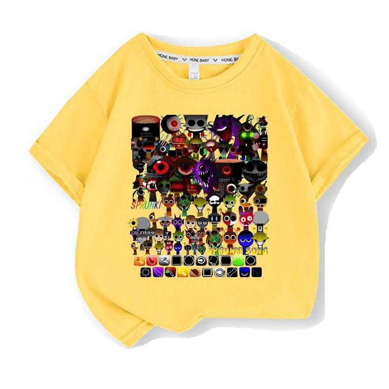 スプランキー sprunki 子供服 半袖Tシャツ 通気性 肌着 柔らかい 100%綿 丸首 男の子 女の子 子ども服 小学生 トップス |  | 05