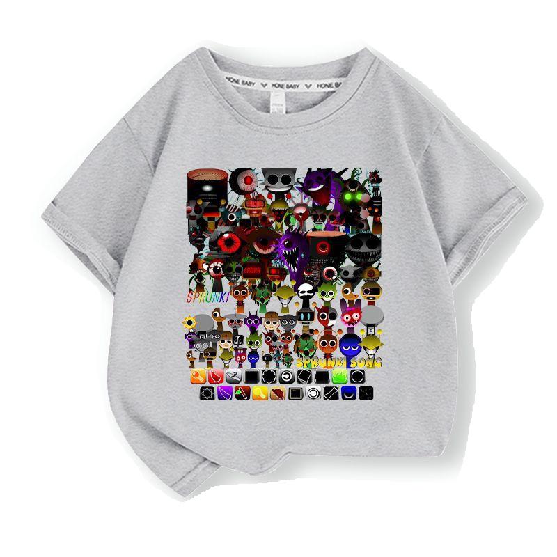 スプランキー sprunki 子供服 半袖Tシャツ 通気性 肌着 柔らかい 100%綿 丸首 男の子 女の子 子ども服 小学生 トップス |  | 06