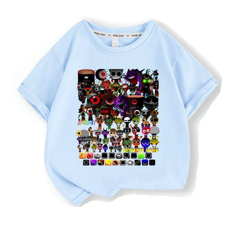 スプランキー sprunki 子供服 半袖Tシャツ 通気性 肌着 柔らかい 100%綿 丸首 男の子 女の子 子ども服 小学生 トップス |  | 07