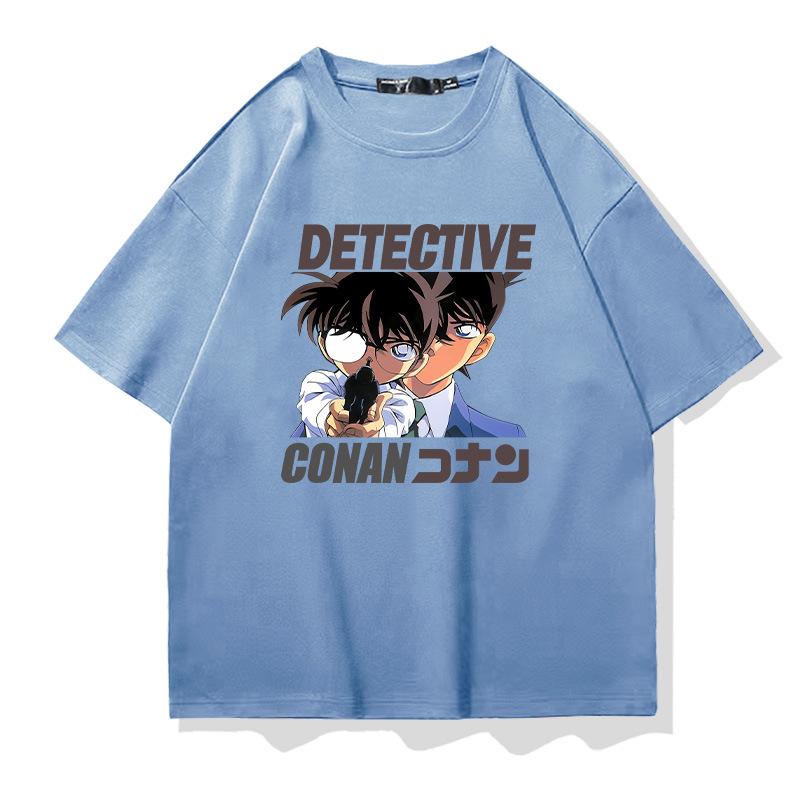 名探偵コナン 半袖Tシャツ 通気性 肌着 柔らかい 100%綿 丸首 トップス