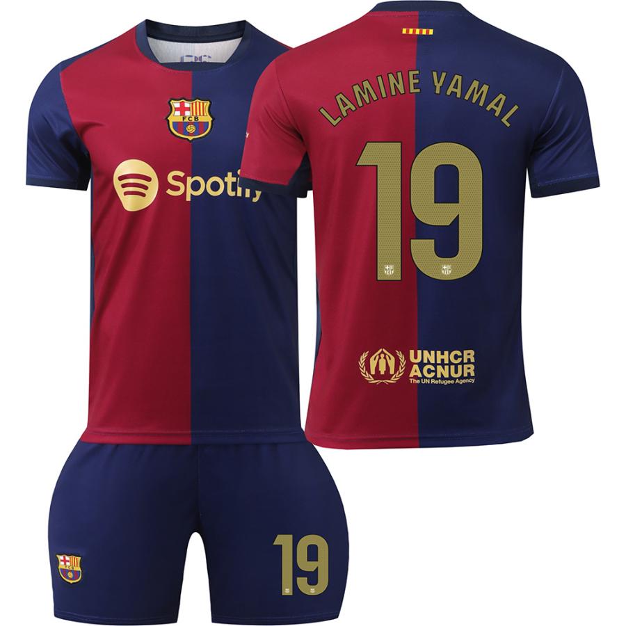サッカーウェア4点セット サッカーウェア 子供 大人 2425新バルササッカーウェア9番レバンド