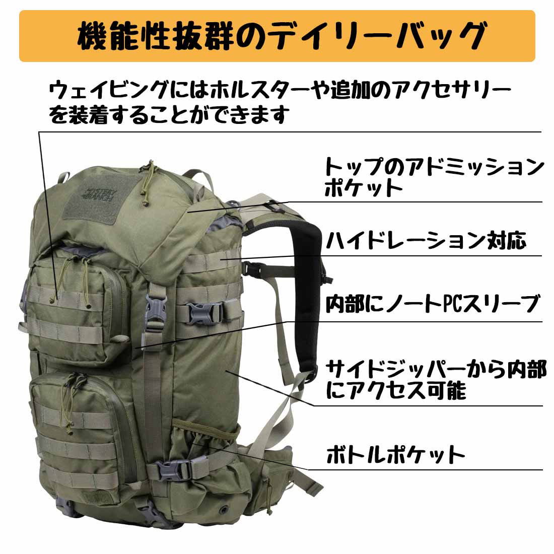 ミステリーランチ　バックパック　ザック　パトロール35 MYSTERY RANCH (ミステリーランチ) /PATROL35（パトロール35）