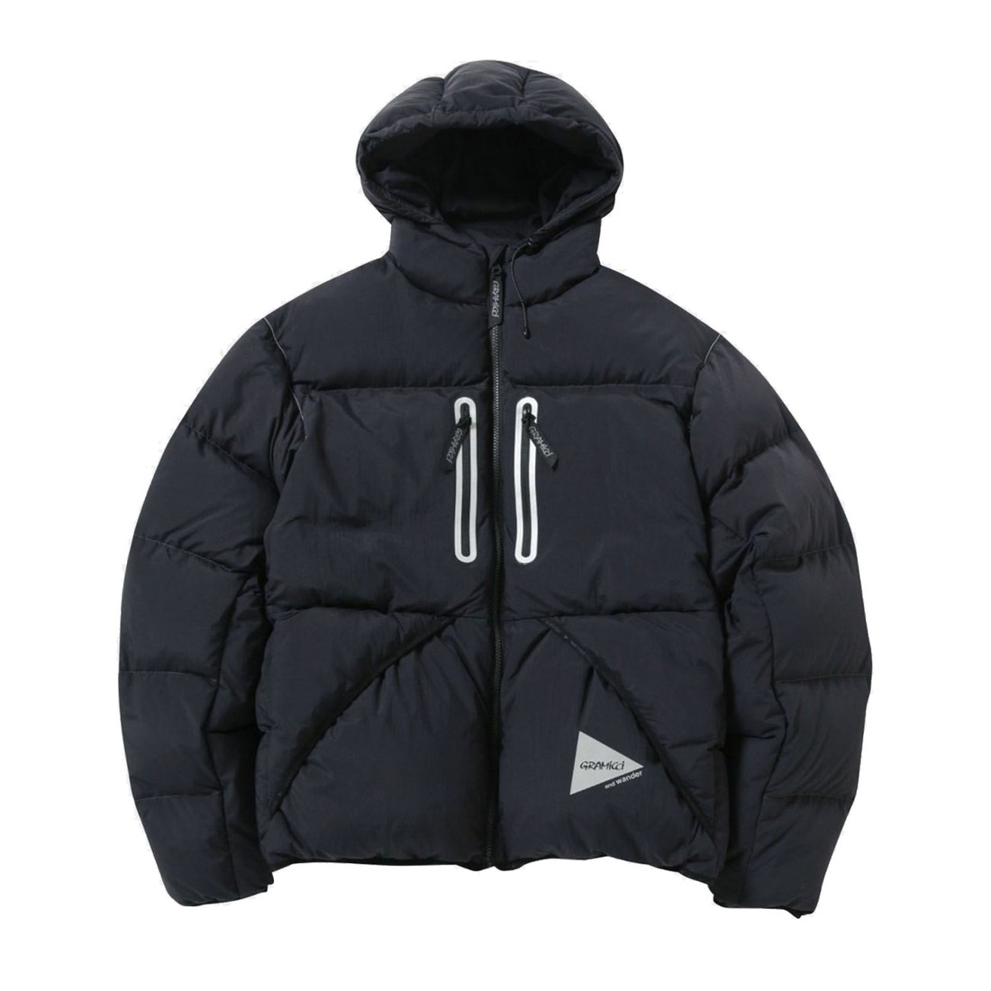 (美品)　and Wander アンドワンダー　ブラック　ダウンジャケット 美品) and Wander アンドワンダー ブラック ダウンジャケット - メルカリ