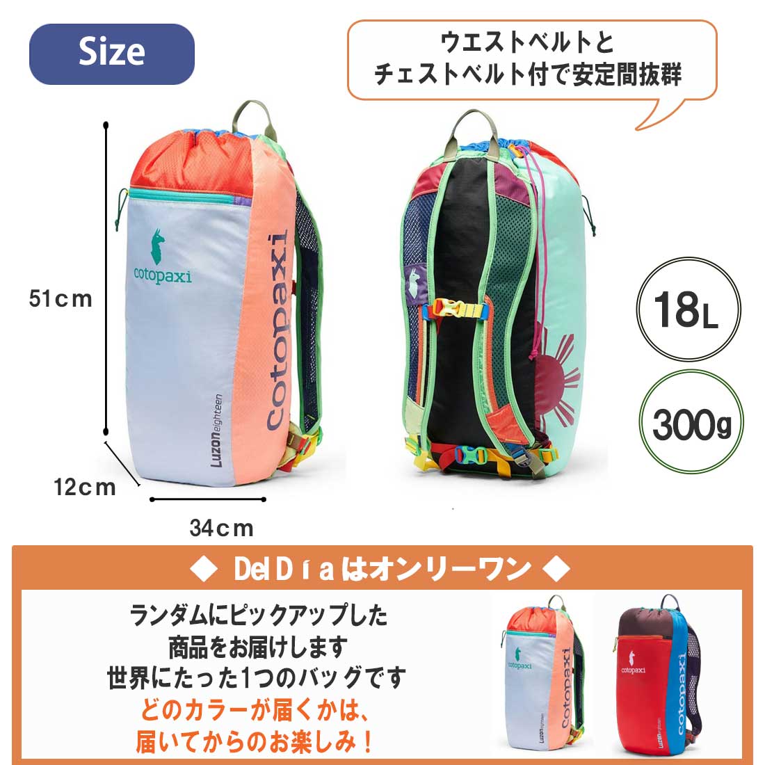 cotopaxi（コトパクシ） ルソン 18L UD トラベルパック リュックサック