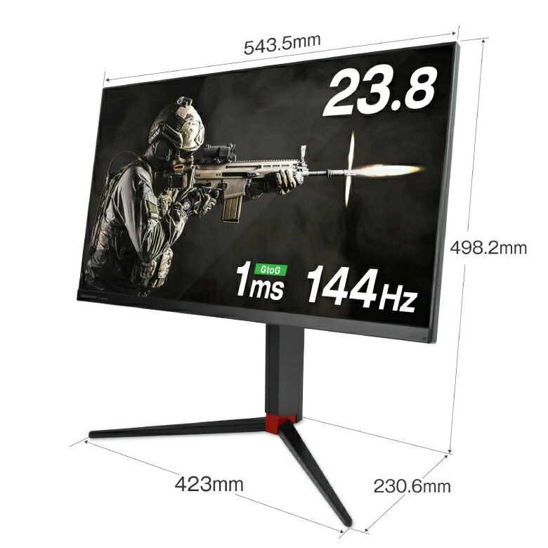 ゲーミングモニター 144Hz 23.8インチ モニター 1ms ADSパネル 