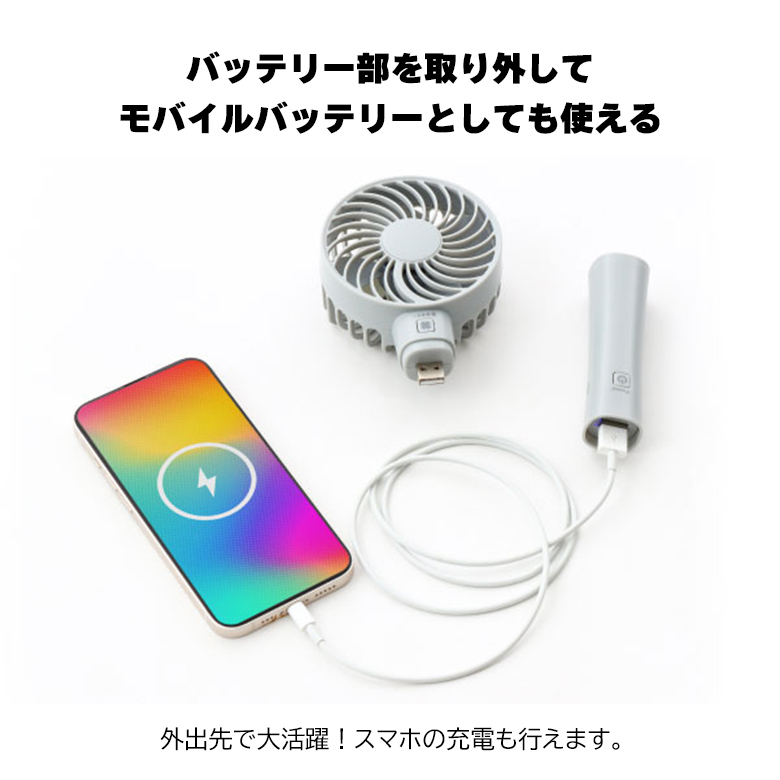 GREEN HOUSE（パソコン） ハンディファン 手持ち 卓上 USB 充電