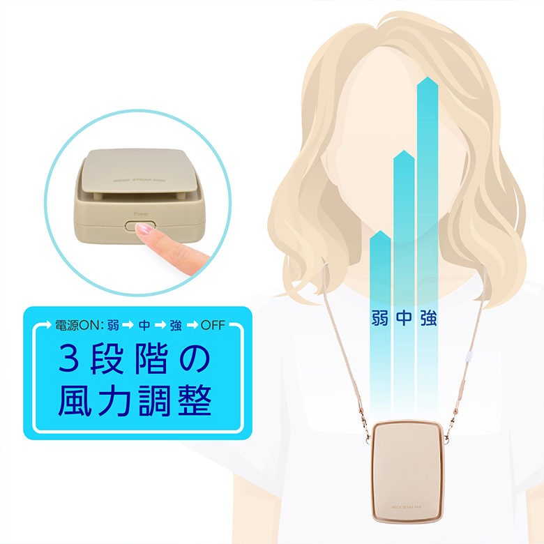 GREEN HOUSE（パソコン） 首掛け扇風機 首かけファン ハンディ