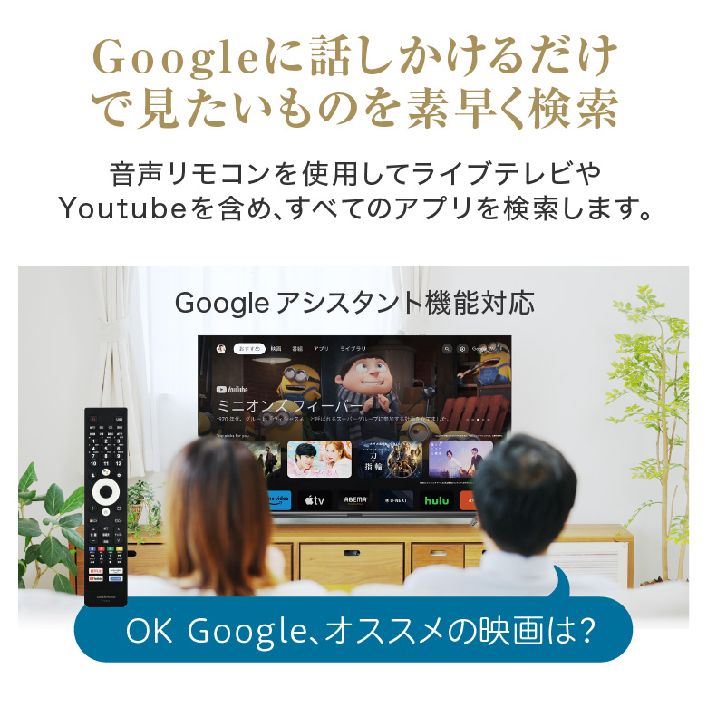 32インチ スマートテレビ Google TV ハイビジョン ダブルチューナー 32 
