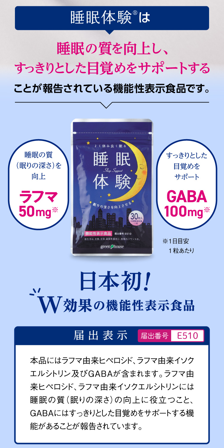 睡眠 サプリ 睡眠体験 1袋 初回限定 メラトニン 睡眠の質 向上 サプリメント 不眠 改善 対策 GABA ギャバ ラフマ ストレス セロトニン  休息 目覚め 入眠 快眠 : 1539first-3 : 健康食品の店グリーンハウス Yahoo!店 - 通販 - Yahoo!ショッピング