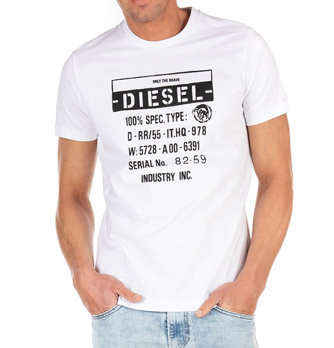 DIESEL ディーゼル Tシャツ クルーネック 半袖 メンズ 00SEFZ 