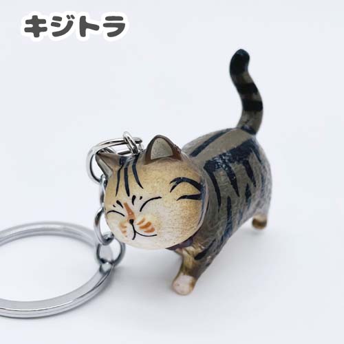 にゃんこ キーホルダー キーリング ネコ ねこ 猫 1個 2302 keyring-11