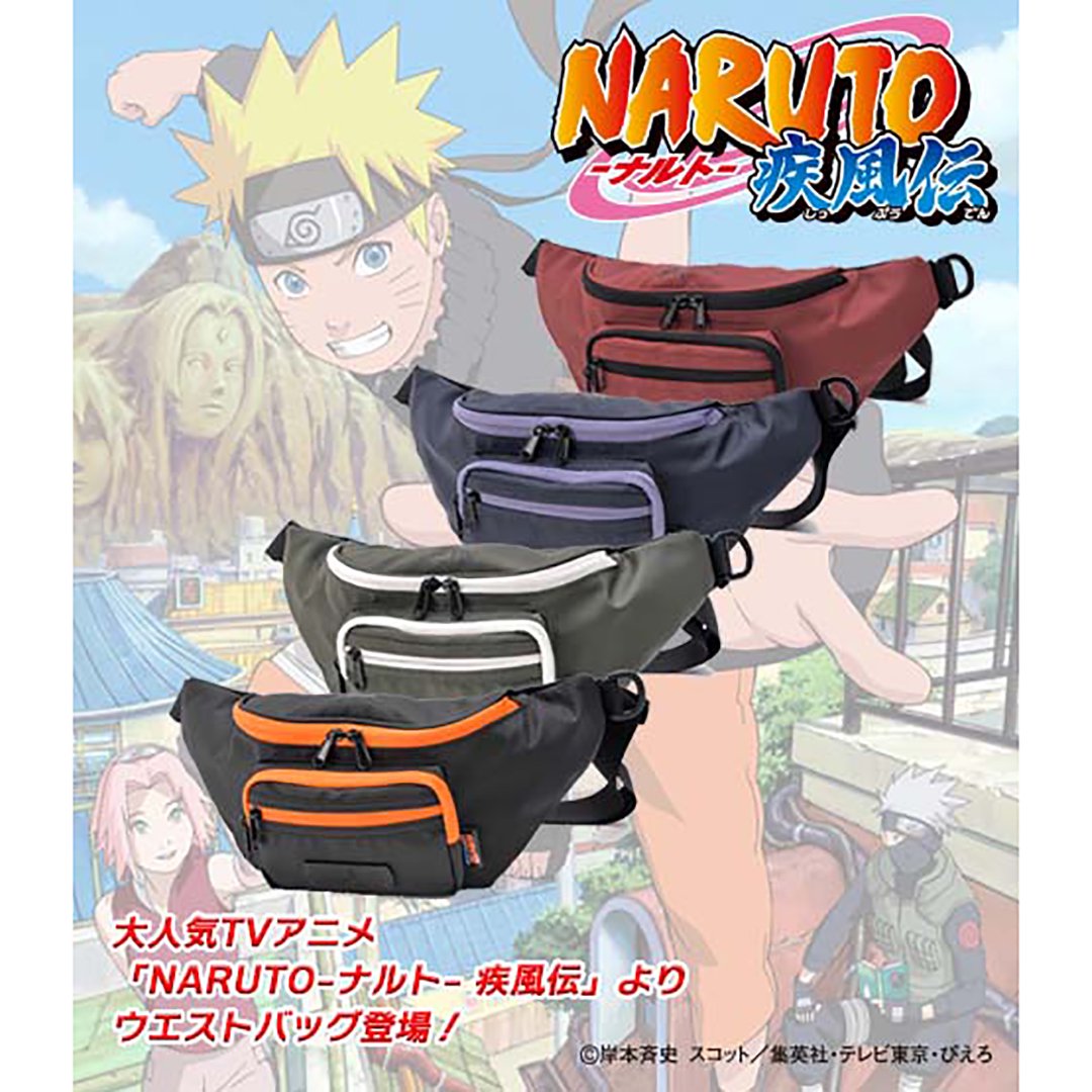 NARUTO疾風伝 ウエストバッグ うちはサスケ ヒップバッグ ボディバッグ