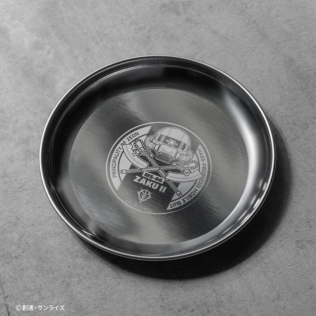 キャンプ 皿 プレート 16cm ステンレス製 機動戦士ガンダム ザクII