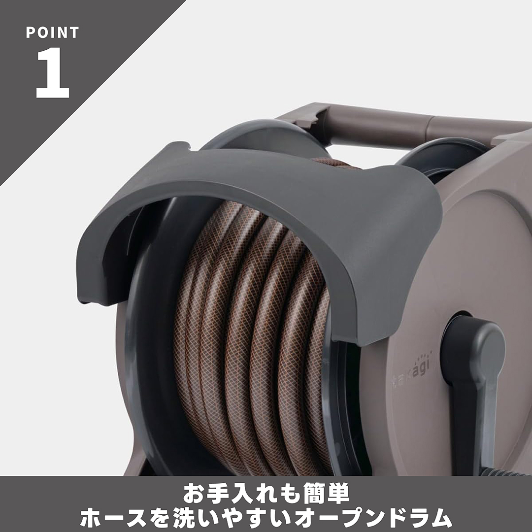 タカギ（takagi） ホース ホースリール 30m 散水ホース 洗車ホース
