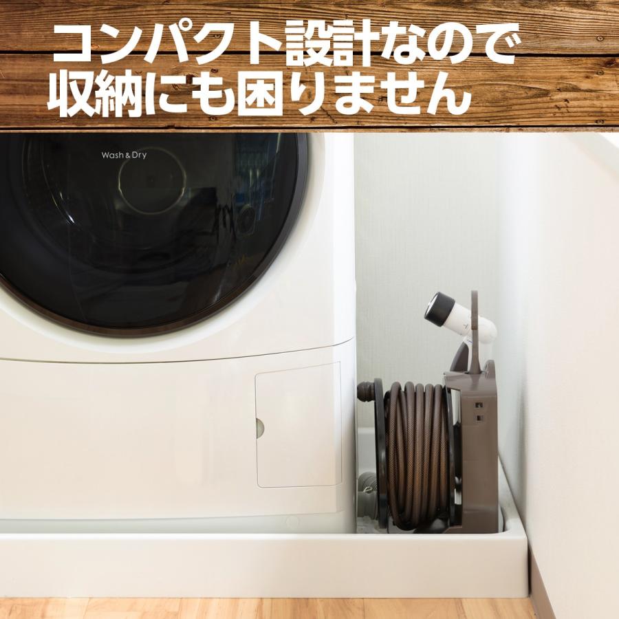 ホースリール ホース オーロラLIGHT 15m R1415BR 園芸 ガーデン ガーデニング ベランダ 家庭菜園 散水 洗車 掃除 庭 おしゃれ タカギ takagi 2年間保証 | タカギ | 05