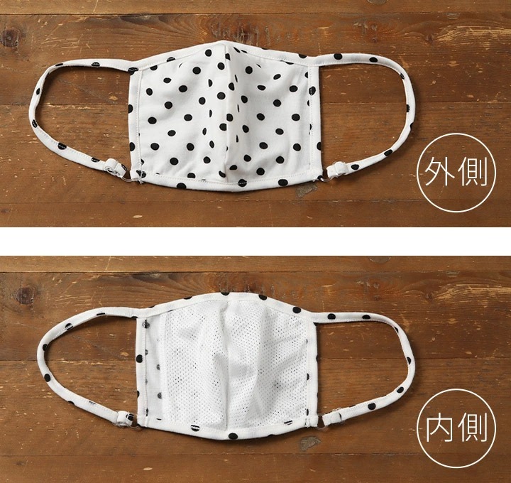 接触冷感マスク マスク 接触冷感 UVケア 不織布 フィルターポケット付き UV メッシュ 布マスク 紫外線対策 カットソー 9