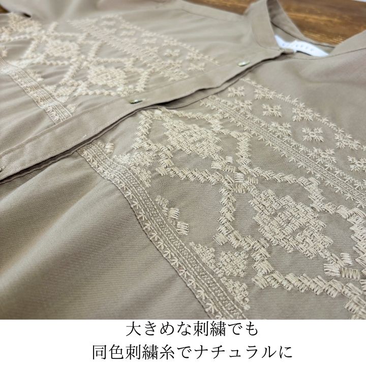 LILASIC ノースオブジェクト リラシク north object 刺繍シャツ