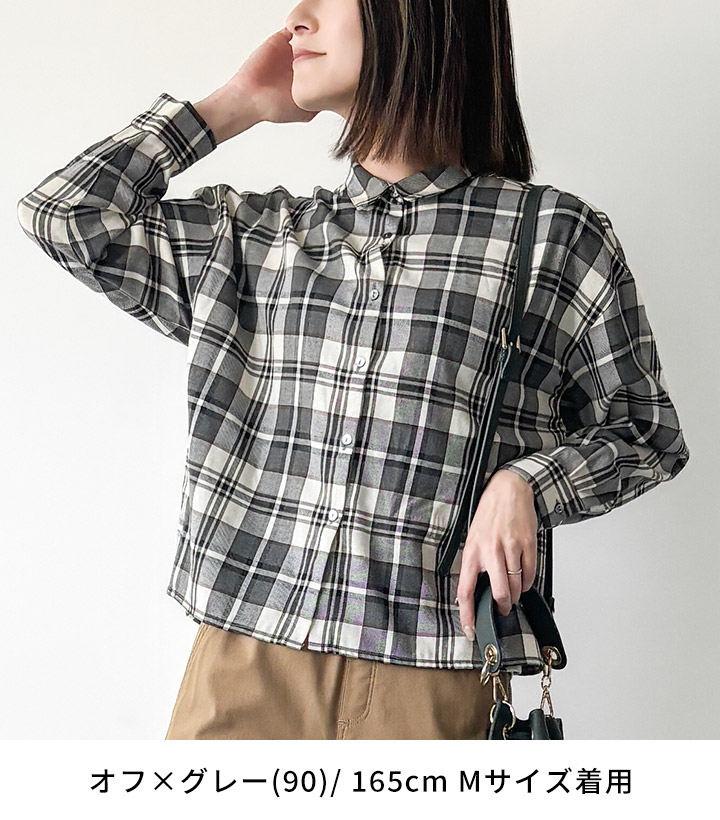 ノースオブジェクト リラシク LILASIC north object シャドー チェック ブラウス シャツ シャツブラウス レディース 長袖 トップス プルオーバー [M便 不可] LILASIC ノースオブジェクト リラシク north object シャドー