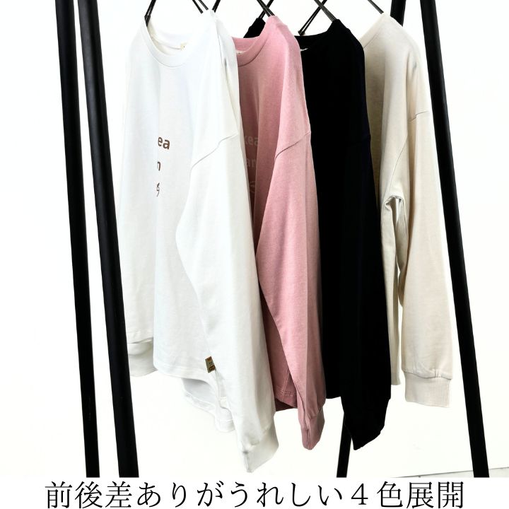 ロゴプリント カット プルオーバー ロゴTシャツ カットソー レディース プリントTシャツ 1