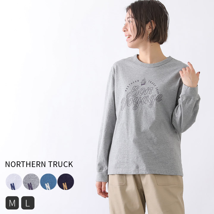 ノーザントラック ノースオブジェクト NORTHERN TRUCK Tシャツ プリント 長袖 レディース ロゴTシャツ ロンT プルオーバー  カットソー [M便 1/1]