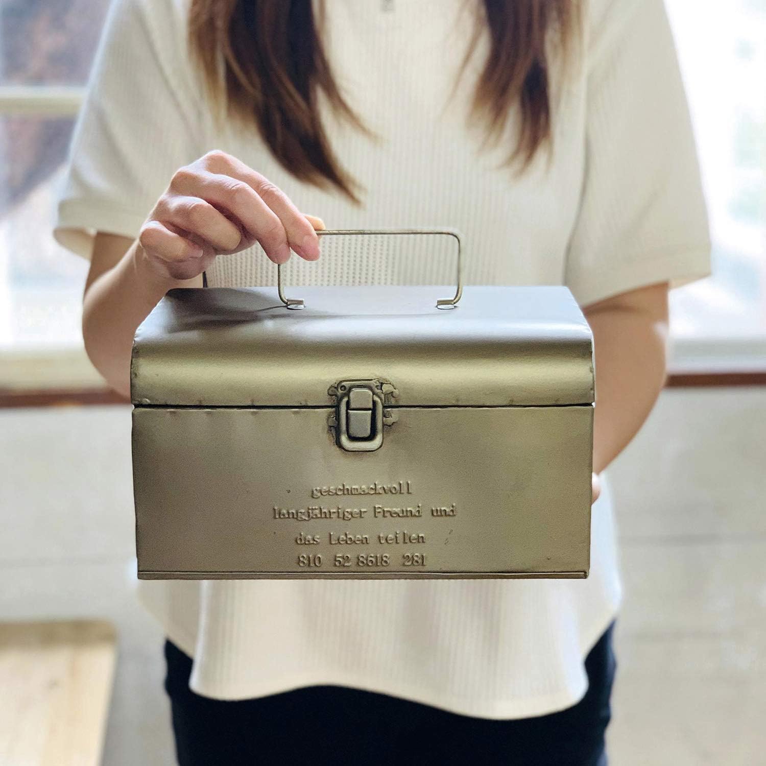 SPICE OF LIFE(スパイス) 収納 ボックス ツールボックス ふた付き GESHMACK マットシルバー Sサイズ 24.5×18×.13