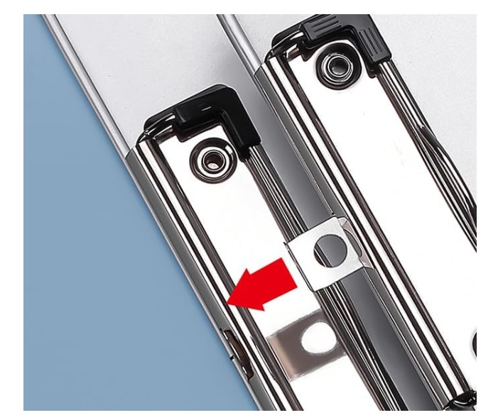 クリップボード A4 アルミニウム製 目盛り付 タテ型 縦 バインダー A4