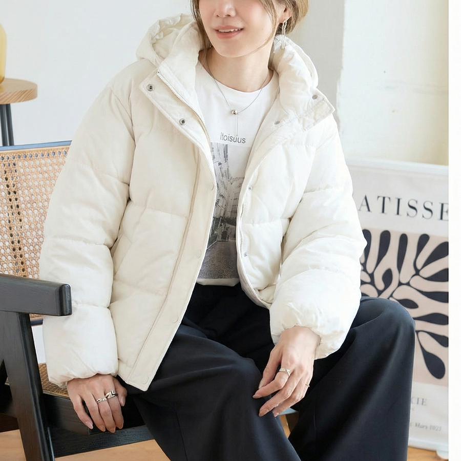 ダウンジャケット レディース 40代 フェイクダウン アウター 冬 中綿