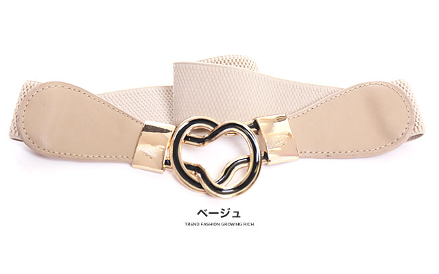 ベルト レディース 細 ゴムベルト ダルマカン リング ゴールド 雑貨 小物 春夏秋冬 エッジゴールドリングゴムベルト 送0 | ブランド登録なし | 02
