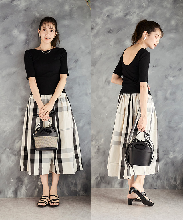 babaco/ババコ】Twisted cotton back tied longslee ロング
