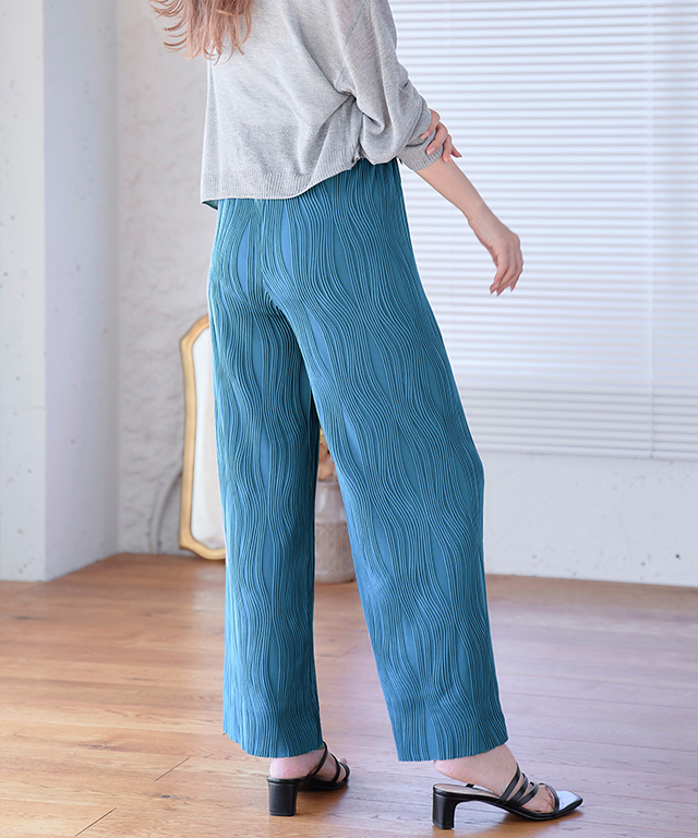 新着 プリーツパンツコーデ プリーツパンツ セルフカット レディース パンツ