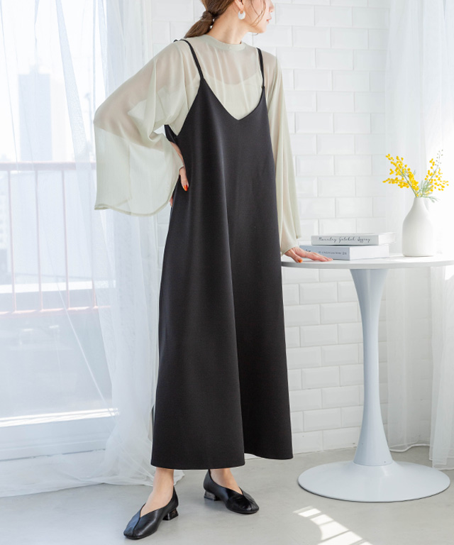 キャミソールワンピース キャミソールワンピース 40代 キャミワンピース 40代 キャミワンピース 黒 キャミワンピース 黒 ロング | ブランド登録なし | 01