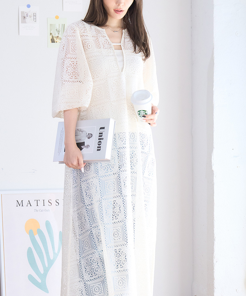 クロシェレース ワンピース : GROWINGRICH - 通販 - Yahoo!ショッピング