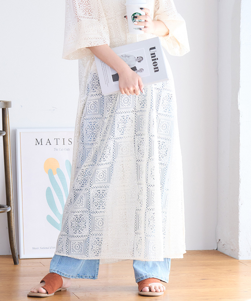 クロシェレース ワンピース : GROWINGRICH - 通販 - Yahoo!ショッピング