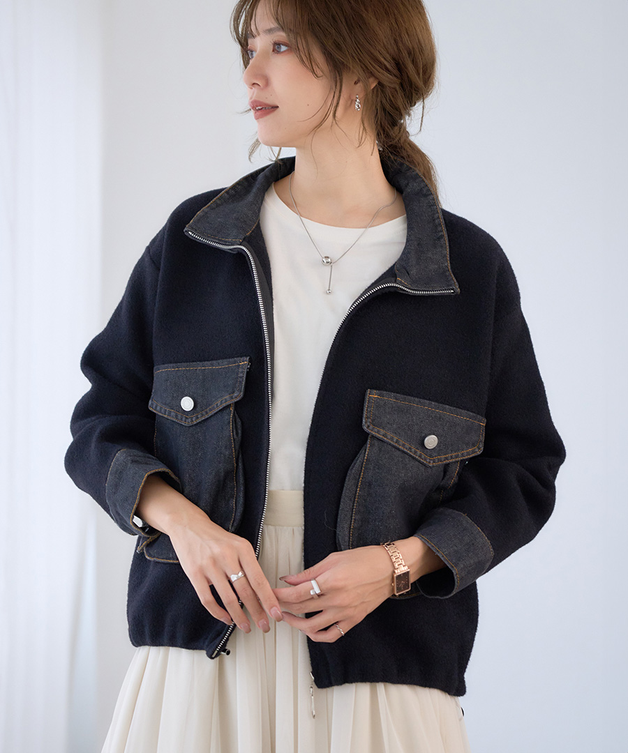 激レア ニット デニム ドッキング 再構築 奇天烈 オーバーサイズ ブルゾン 激レア ニット デニム ドッキング 再構築 奇天烈 オーバーサイズ