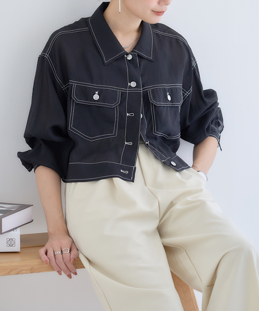 SALE シアーブルゾン シアージャケット シアー シャツ