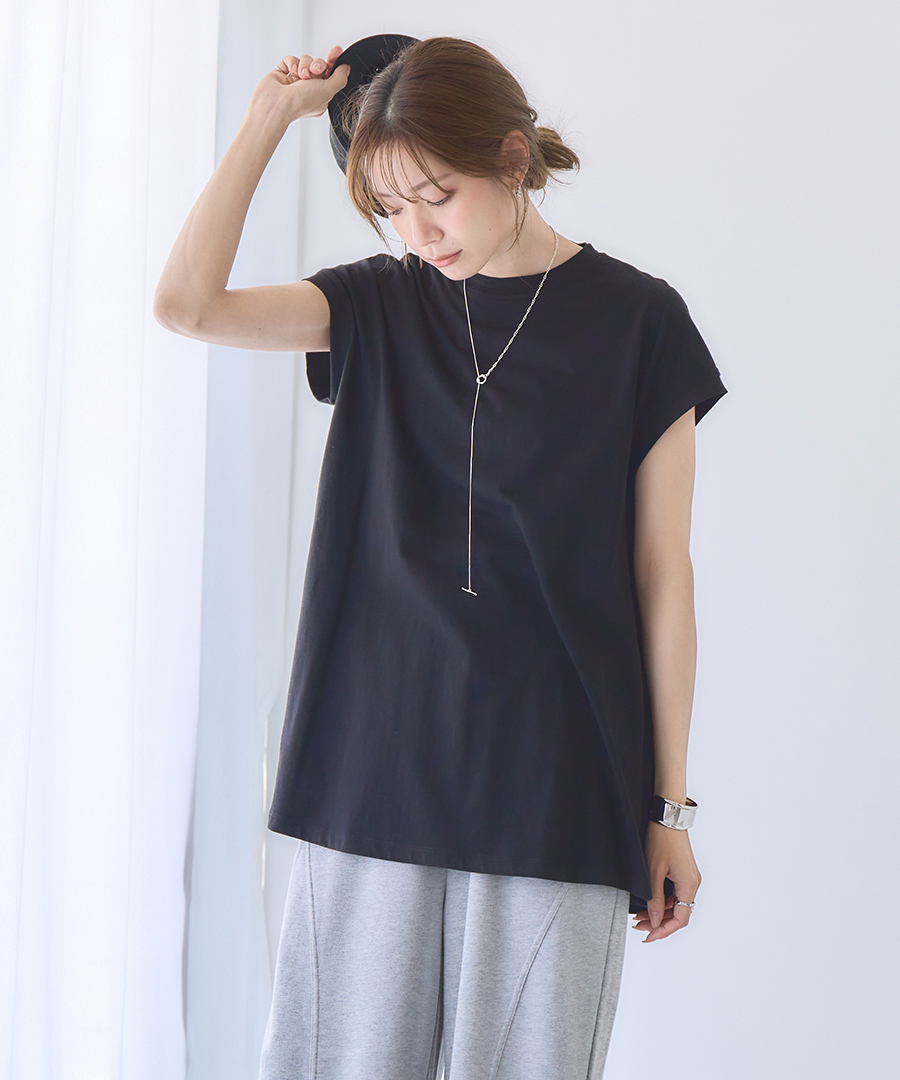 接触冷感 Tシャツ カットソー トップス レディース チュニック 半袖
