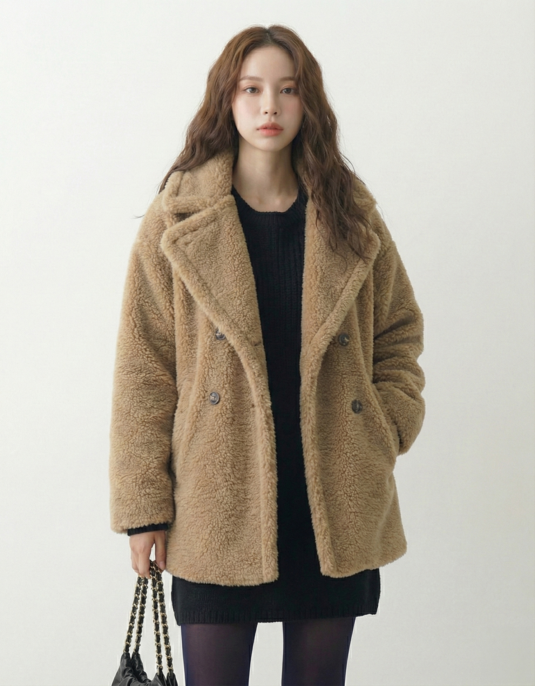 テディボア ミドルコート ボア コート レディース ボアジャケット