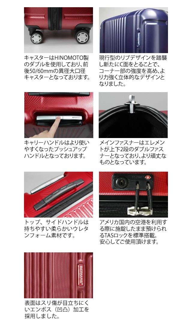 バーマス スーツケース Mサイズ キャリーバッグ キャリーケース BERMAS