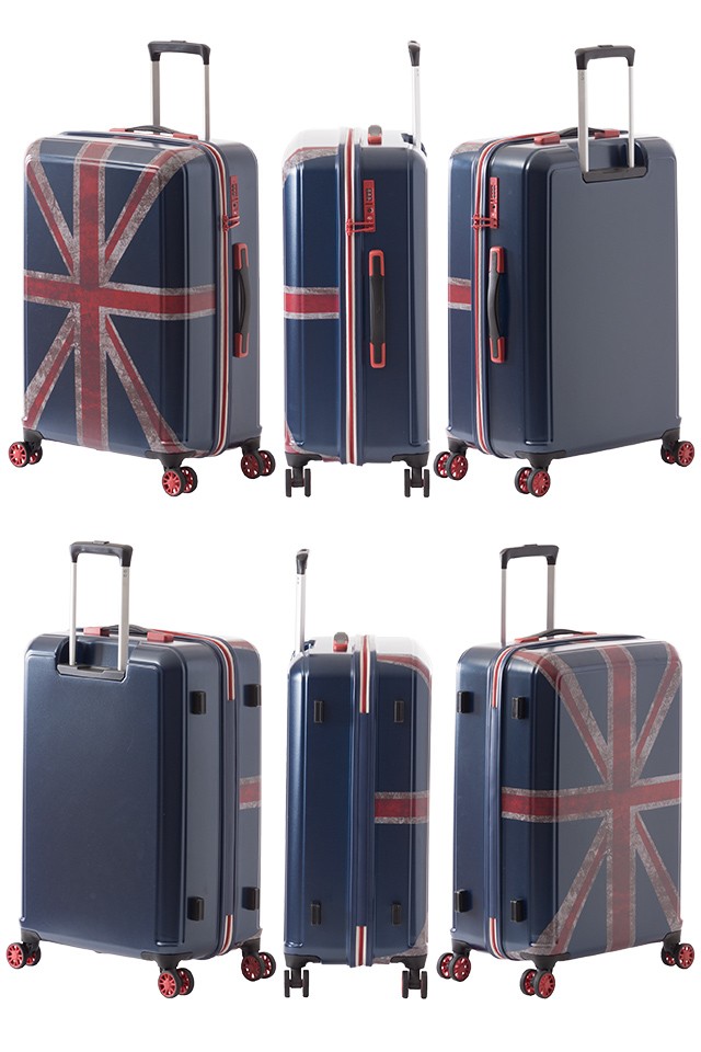 スーツケース キャリーバッグ キャリーケースLサイズ イギリス国旗柄 
