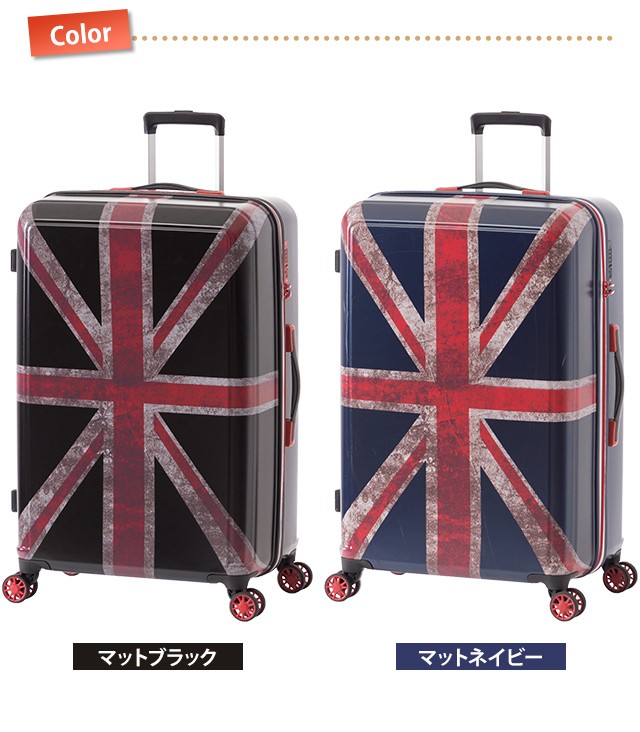 スーツケース キャリーバッグ キャリーケースLLサイズ イギリス国旗柄 ジッパー TSAロック ダイヤル式 大型 大容量 ユニオンジャック  ALI-8933-28(aj0a113)「C」