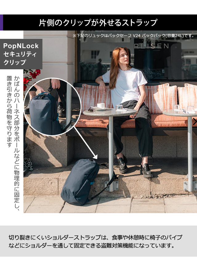 PacSafe（パックセーフ） 防犯用 スキミング防止 リュック バッグ