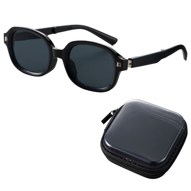 サングラス メンズ レディース UVカット 折りたたみ ケース付き gowell ゴーウェル ウェリントン型 紫外線対策 折り畳みサングラス 軽量 GW-3121(go0a339) |  | 01