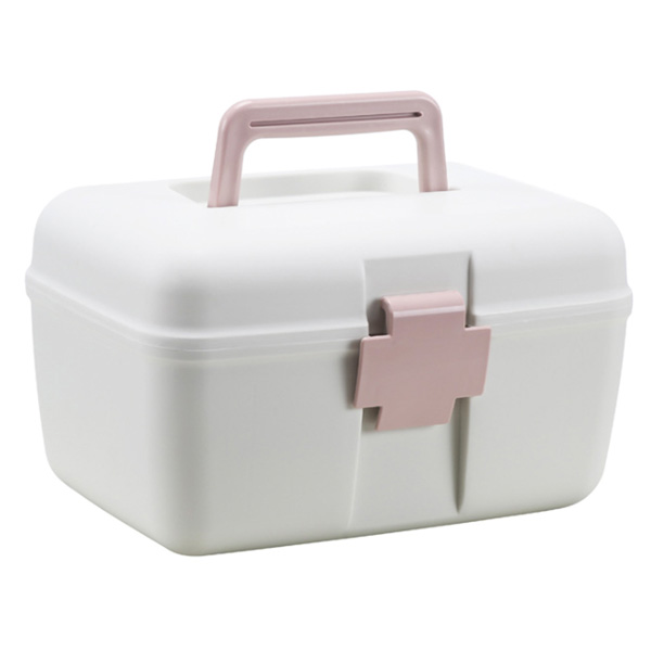 救急箱 薬箱 大容量 おしゃれ 2段 十字ロック付き 北欧 シンプル コンパクト ファーストエイド 救急ボックス 収納ボックス 薬入れ GPT 送料無料(gu1b083) | ブランド登録なし | 01