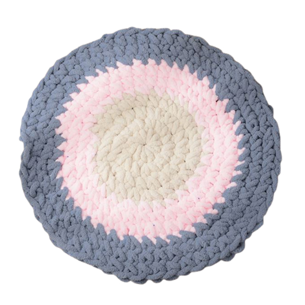 椅子 クッション おしゃれ 丸型 チャンキーニット 座布団 円形 円座 ラグ 極厚 極太 ボリューム ニット フロアクッション 北欧 編み物 GPT 送料無料(gu1b218) | ブランド登録なし | 07