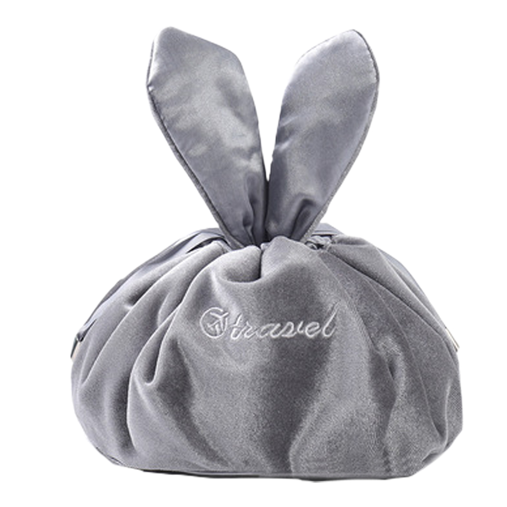 「レビュー記入でメール便送料無料」化粧ポーチ コスメポーチ うさぎ うさ耳 巾着 大容量 ベロア調 レディース おしゃれ GPT gu1b261-mail(1通2点迄)(gu1b262) | ブランド登録なし | 04