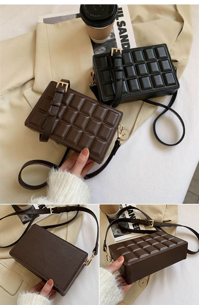 ショルダーバッグ 板チョコ型 スクエア 可愛い チョコレート おしゃれ