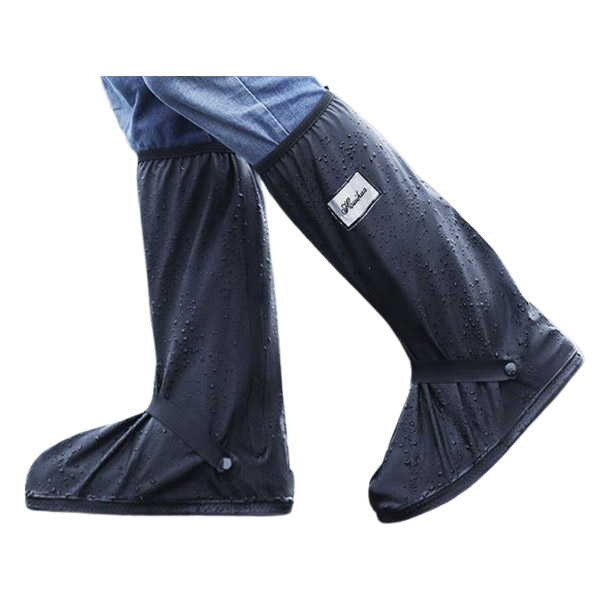 「レビュー記入でメール便送料無料」シューズカバー 防水 ロング 雨 足首固定バンド 反射テープ付き ファスナー GPT gu1b347-mail(gu1b348)(1通1点迄) | ブランド登録なし | 01