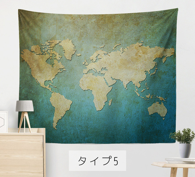大判 タペストリー 世界地図 150×100cm ファブリックポスター 壁掛け